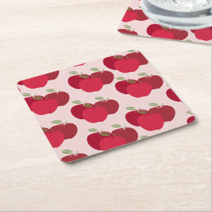 Moderne Apple Print Decoratief Papier Onderzetter