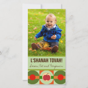 Moderne Apple Rosh Hashanah Foto Kaart