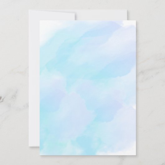 Moderne Aqua Blue 16e Toute invitation d'anniversa (Dos)