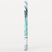Moderne Aqua Blue Palm Fronds met Monogram Case-Mate iPhone Case (Achterkant/rechts)