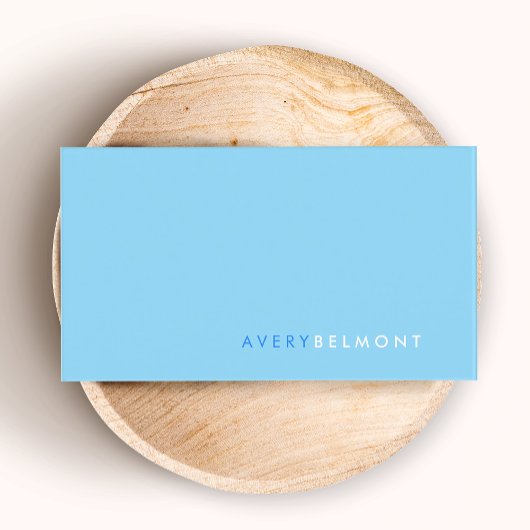 Moderne Aqua Blue Professional Minimalistisch Visitekaartje
