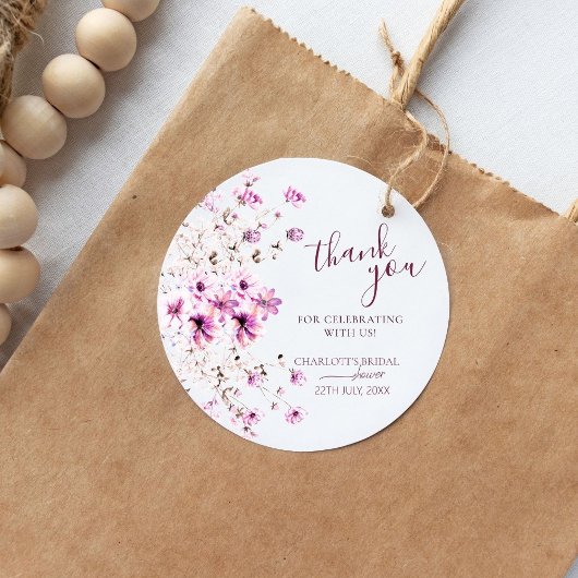 Moderne Aquarel Bedankt Bruids Bruiloft Sticker