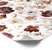 Moderne Aquarel Bloemen Poster (Hoek)