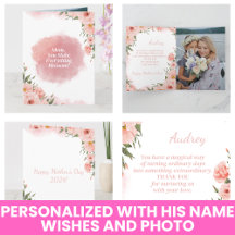 Moderne Aquarel Elegante Roze Bloem Moederdag 