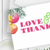 Moderne Aquarel Kerst Dankjewel kaart