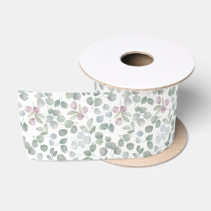 Moderne Aquarel Salie Groene Eucalyptus Lint