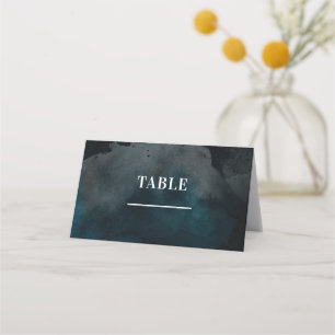 Moderne Aquarel Stemming Blauw Tafel Nummer Plaats