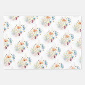 Moderne aquarel wilde bloemen inpakpapier vel (Voorkant 3)