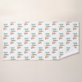 moderne arc-en-ciel arbres roses sarcelle simple m (Serviette de bain)