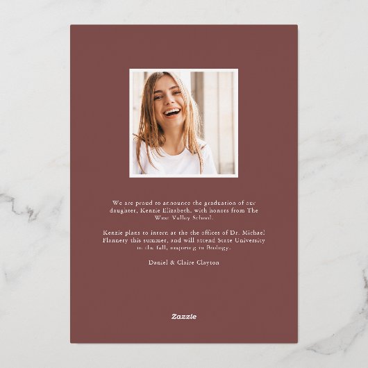 Moderne Arch | Aankondiging Afstuderen Folie (Achterkant)