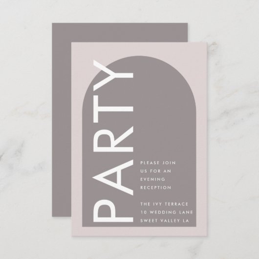 Moderne Arch Abstract Japandi Minimalisme Informatiekaartje (Voorkant / Achterkant)