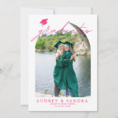 Moderne Arch Afgestudeerden Dubbele Afstudeerfeest Kaart (Voorkant)