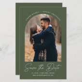 Moderne Arch bewaar de aankondiging van het huweli (Voorkant / Achterkant)