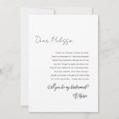 Moderne Arch Bridesmaid Photo proposal Kaart (Achterkant)