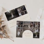 Moderne Arch Cream Afstuderen Multi Photo Afstuder Aankondiging