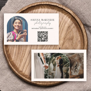 Moderne Arch Fotografie Professionele QR Code Visitekaartje