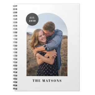 Moderne Arch Lijst Custom Photo Journal - zwart Notitieboek