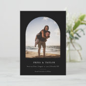 Moderne Arch Lijst flat, sla de Datum fotokaart op Save The Date (Staand voorkant)