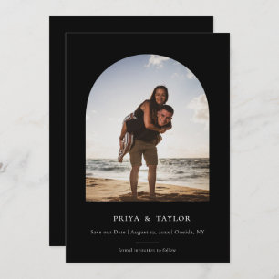 Moderne Arch Lijst flat, sla de Datum fotokaart op Save The Date