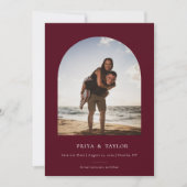 Moderne Arch Lijst flat, sla de Datum fotokaart op Save The Date (Voorkant)