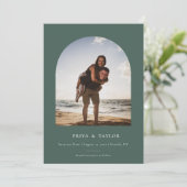 Moderne Arch Lijst flat, sla de Datum fotokaart op Save The Date (Staand voorkant)