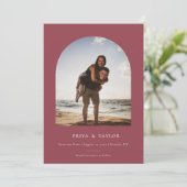 Moderne Arch Lijst flat, sla de Datum fotokaart op Save The Date (Staand voorkant)