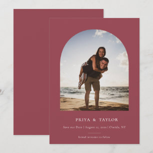 Moderne Arch Lijst flat, sla de Datum fotokaart op Save The Date