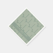 Moderne Arch Line Art Sage Custom Vrijgezellenfees Servet (Hoek)