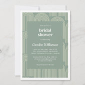 Moderne Arch Line Art Sage Green Vrijgezellenfeest Kaart (Voorkant)