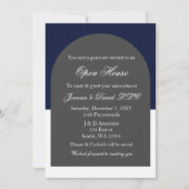 Moderne Arch Navy Business Corporate Party Kaart (Voorkant)
