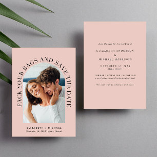 Moderne Arch Photo Destination Wedding Blush Save The Date
