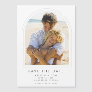 Moderne Arch Photo Minimalist Wedding Save the Dat