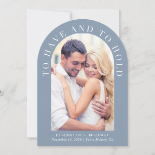 Moderne Arch Photo QR Code All in One Wedding Kaart
