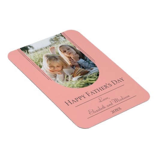 Moderne Arch Photo Vaderdag | Koraal Magneet (Rechterzijde)