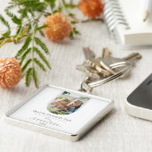 Moderne Arch Photo Vaderdag | wit Sleutelhanger (Zijkant)