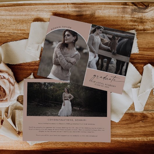 Moderne Arch Salmon Afstuderen 3 Foto Afstuderen Aankondiging