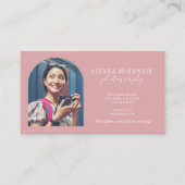 Moderne Arch Script Photography Professional Visitekaartje (Voorkant)