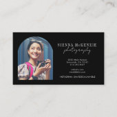 Moderne Arch Script Photography Professional Visitekaartje (Voorkant)