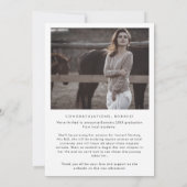 Moderne Arch ze deed het Foto Collage Afstuderen Aankondiging (Achterkant)