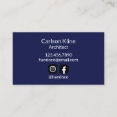 Moderne Architect Bold Carte de visite (Dos)