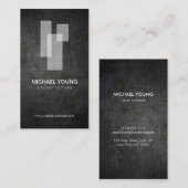 Moderne architectonische blokken Logo wit/donker m Visitekaartje (Voorkant / Achterkant)