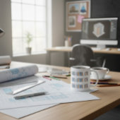 Moderne architectonische gevel ontwerp Mok