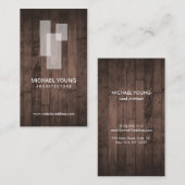 Moderne architecturale blokken Logo Wit/rustiek ho Visitekaartje (Voorkant / Achterkant)