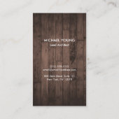 Moderne architecturale blokken Logo Wit/rustiek ho Visitekaartje (Achterkant)