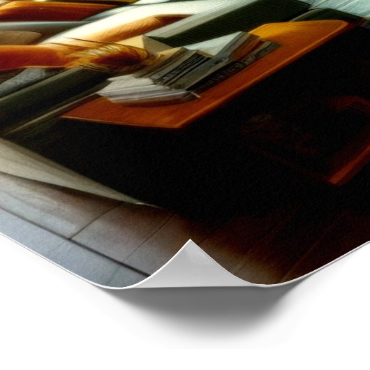 Moderne architecturale interieur uit de tweede eeu poster (Hoek)