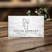 Moderne architecturale Logo op wit marmer Visitekaartje