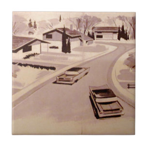 Moderne architectuur uit de Middeleeuwen Tegeltje