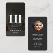 Moderne architectuur van Monogram interieur ontwer Visitekaartje (Voorkant / Achterkant)