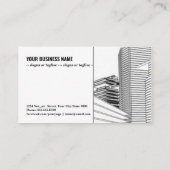 Moderne architectuur wireframe visitekaartje (Achterkant)