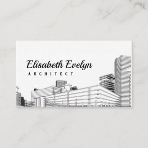 Moderne architectuur wireframe visitekaartje